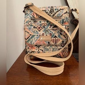 Sakroots Tribal Aztec Print Crossbody Organizer Bag Purse
